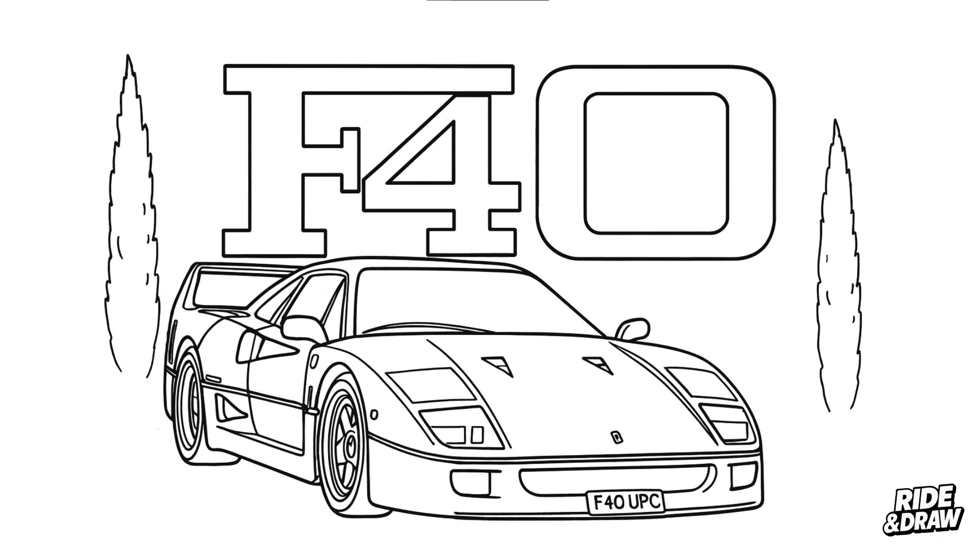 Carro Esportivo para Colorir